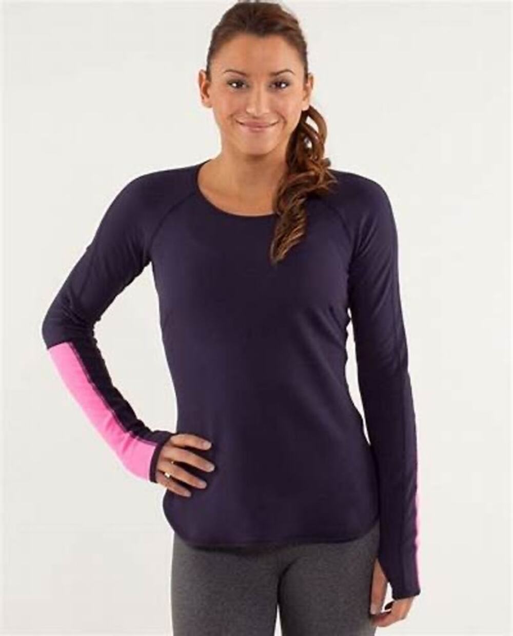 Lululemon Runder Under Long Sleeve Reverible Shirt Go Light Size 4